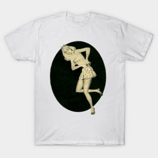 Slender blonde girl from vintage old advertisement T-Shirt